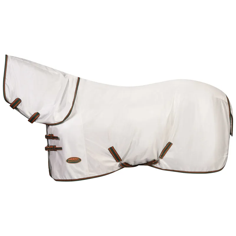WeatherBeeta ComFiTec Tyro Mesh Combo Neck Fly Rug - White/Green-2
