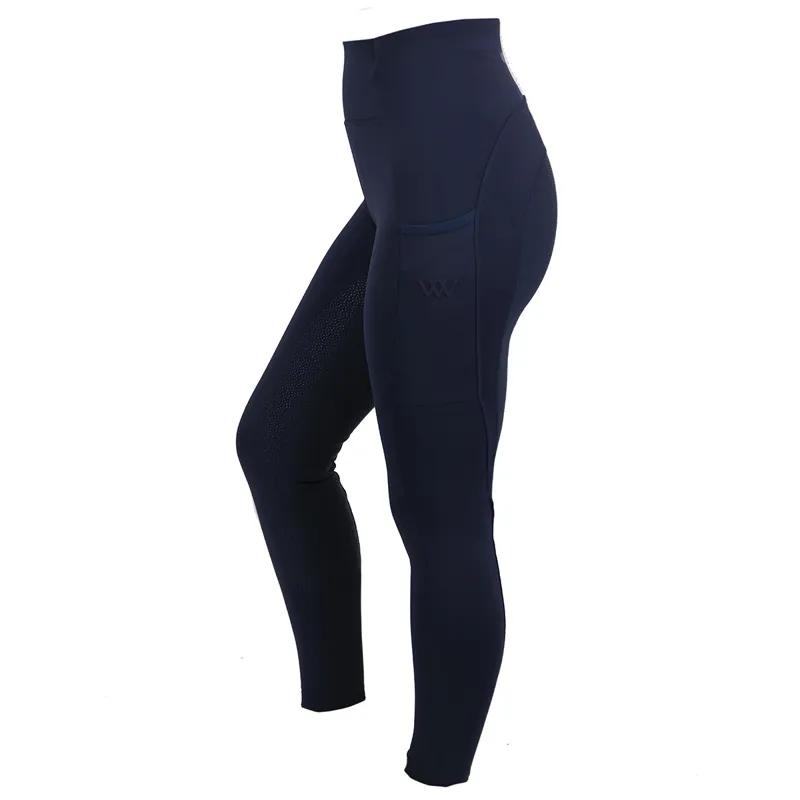 Woof Wear Original Full Grip Ladies Riding Tights - Navy