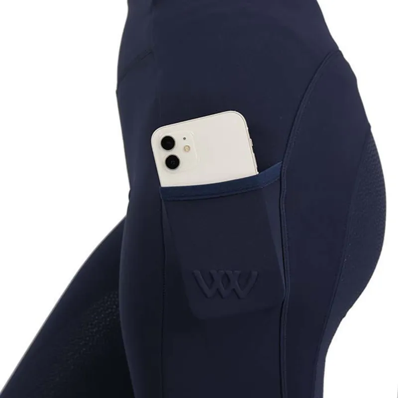 Woof Wear Original Full Grip Ladies Riding Tights - Navy-1