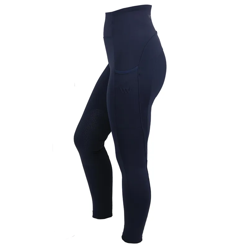 Woof Wear Original Knee Grip Ladies Riding Tights - Navy