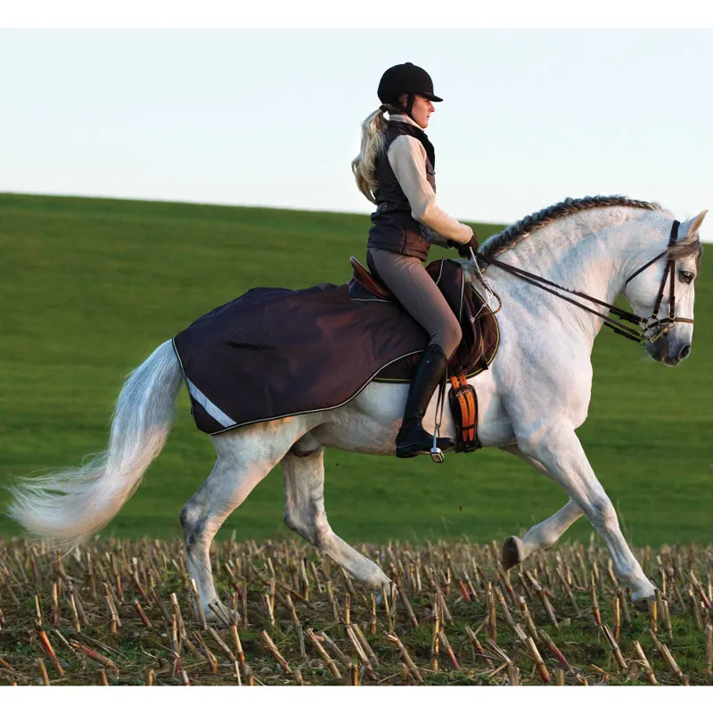 Amigo Competition Exercise Sheet Fleece Lining - Brown/Cream-2