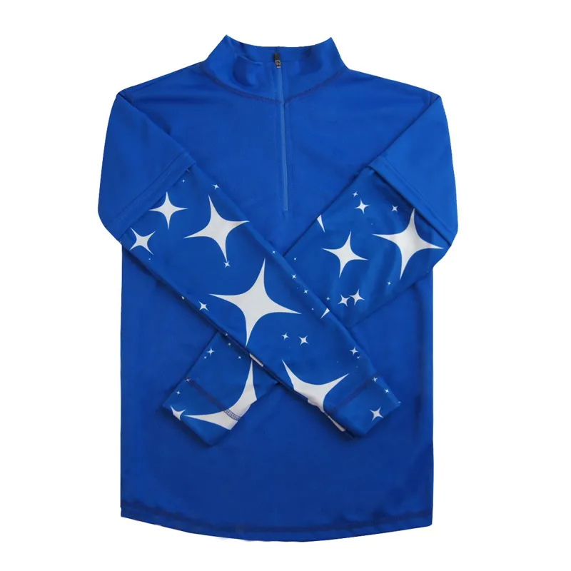 Equetech Junior Custom Cross Country Shirt - Royal/White Starburst