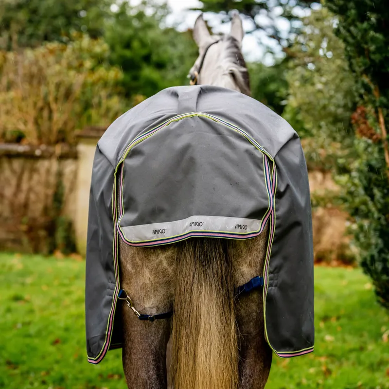 Amigo Bravo 12 Original 0g Turnout Rug - Shadow/Navy/Rose-1