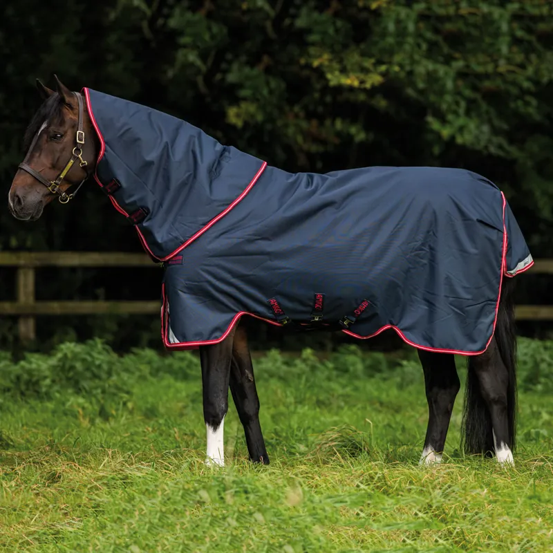 Horseware Amigo Bravo 12 Turnout Outdoor Rug PLUS Hood DISC Front Medium 250g
