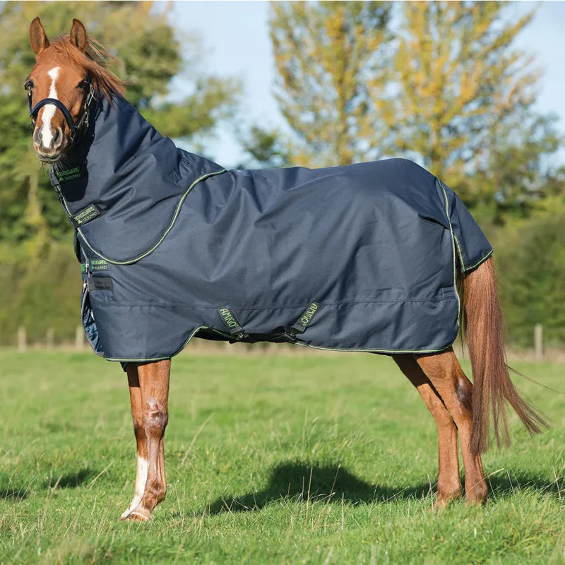 Amigo Bravo 12 Plus Mediumweight 250g Pony Rug - Navy/Green