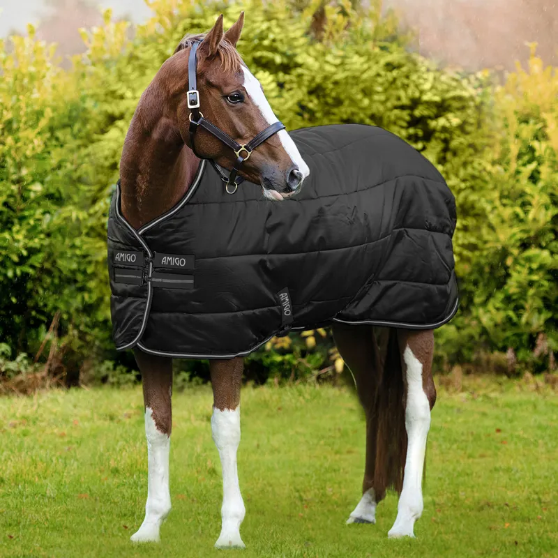 Amigo Diamond Insulator 100g Stable Rug - Black/Black/Silver