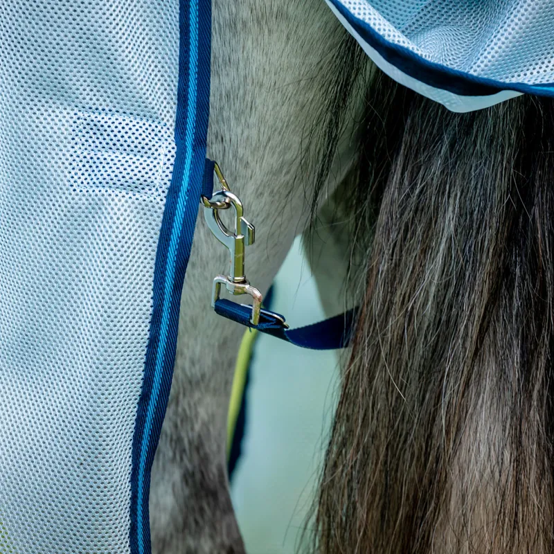 Amigo Bug Buster Fly Rug - Azure Blue/Navy/Electric Blue-5