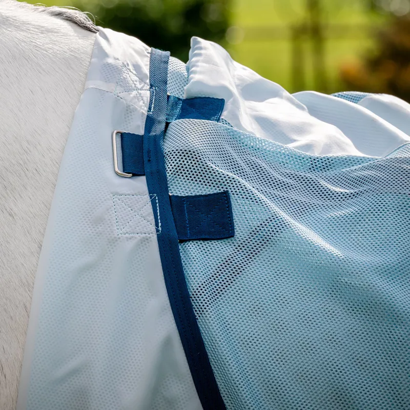 Amigo Bug Buster Fly Rug - Azure Blue/Navy/Electric Blue-8