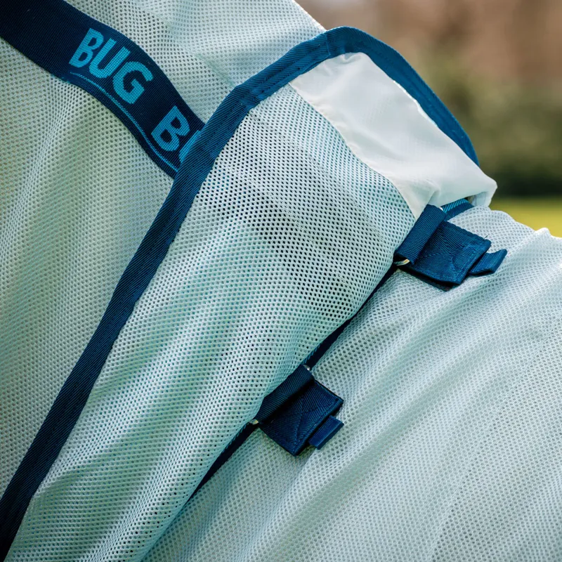 Amigo Bug Buster Fly Rug - Azure Blue/Navy/Electric Blue-9