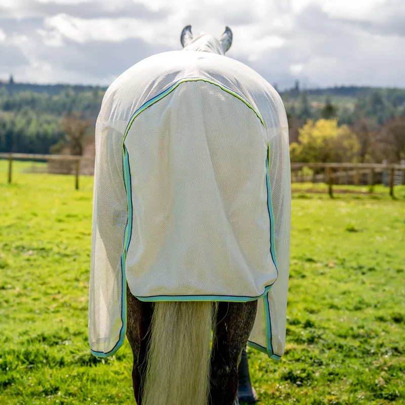 Amigo Bug Buster Fly Rug - Chalk/Navy/Blue Haze-2