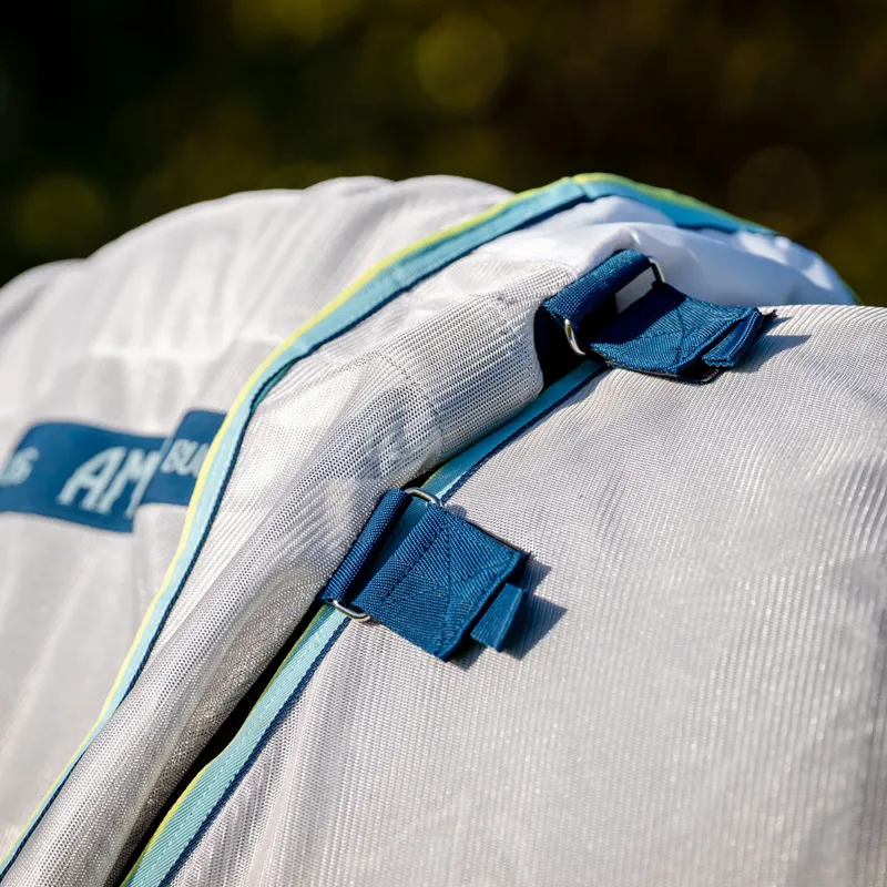 Amigo XL Bug Rug Disc Closure Fly Rug - Lunar Rock/Navy/Haze-4