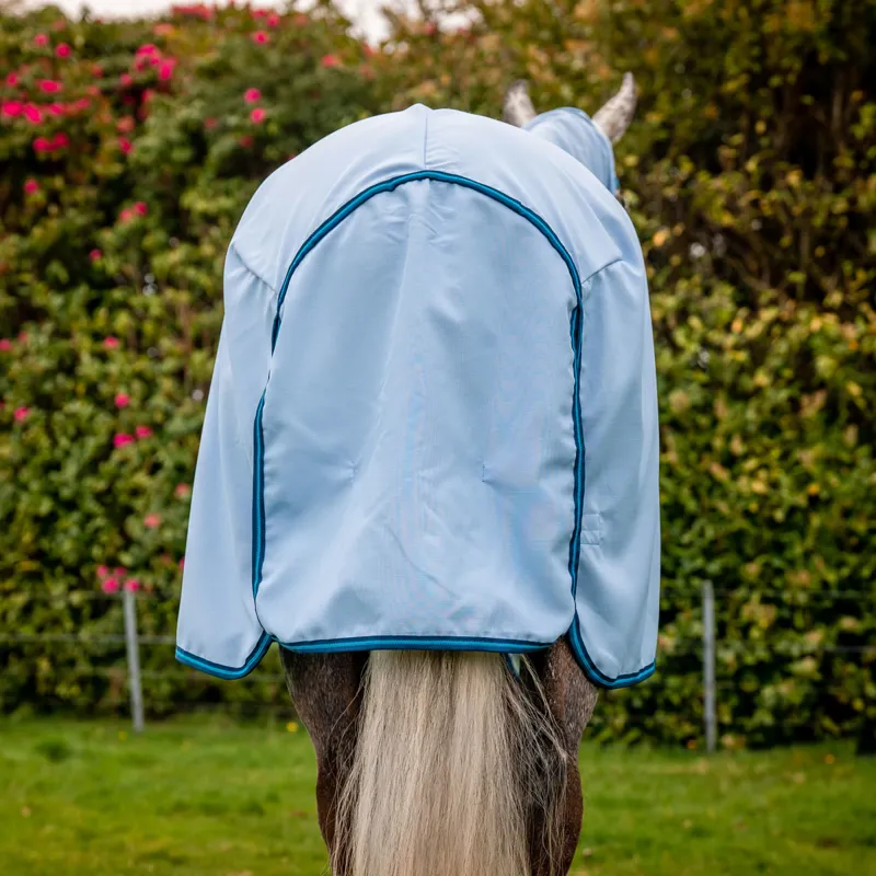 Amigo Ripstop Hoody Combo Neck Fly Rug - Azure Blue/Navy/Electric Blue-8