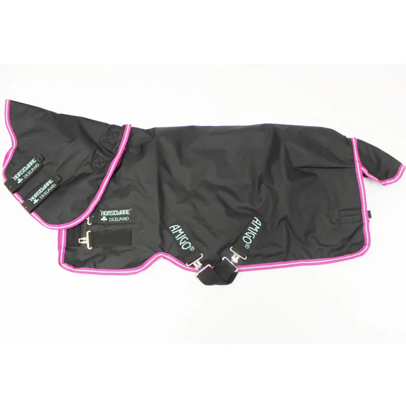 Amigo Hero 6 Plus 200g Medium Turnout Rug - Black/Purple/Mint-1