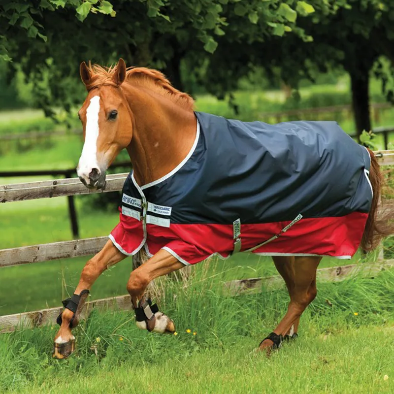 Amigo Mio Medium Turnout Rug 200g Navy/Red