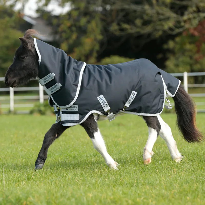 Amigo Hero 6 Petite Plus 200g Mediumweight Turnout Rug - Navy/Sil