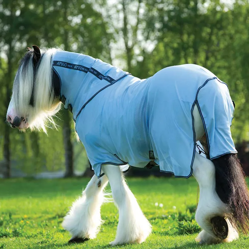 Amigo XL Bug Rug DetachANeck Fly Rug Azure/Gunmetal/Bluebell