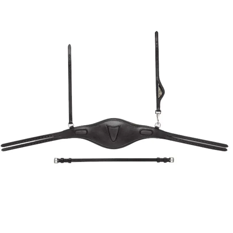 Equiline HP0411 Anatomical Large Surface Two-Tie Headpiece - Black