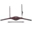 Equiline HP0411 Anatomical Large Surface Two-Tie Headpiece - Brown