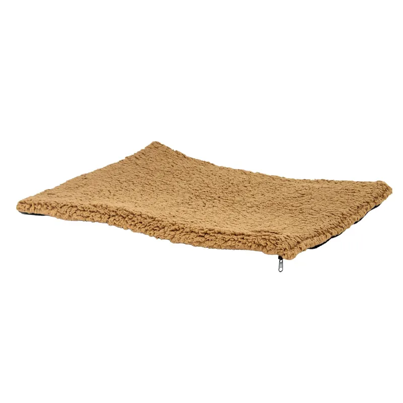 Ancol Sleepy Paws Flat Fleece Teddy Pad - Beige-1