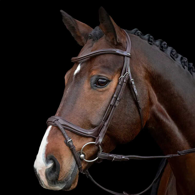 Schockemohle Ancona Select Bridle - Espresso/Silver-1