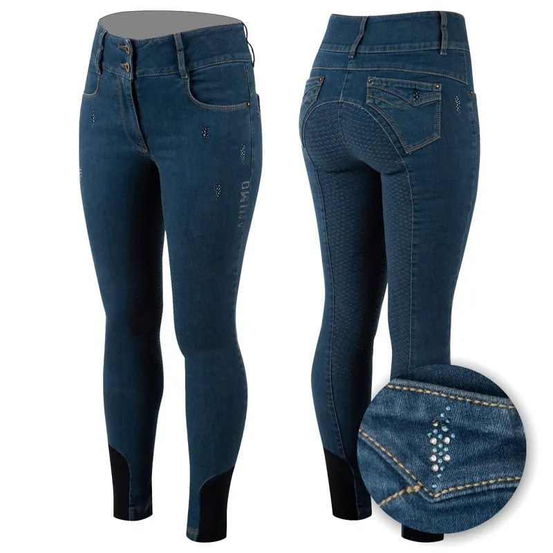 Animo Nigeria Full Grip Ladies Breeches - Jeans