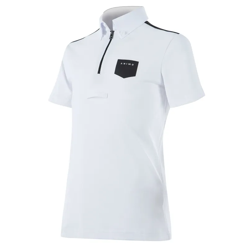 Animo Ancora Junior Boys Short Sleeve Competition Shirt - Bianco White