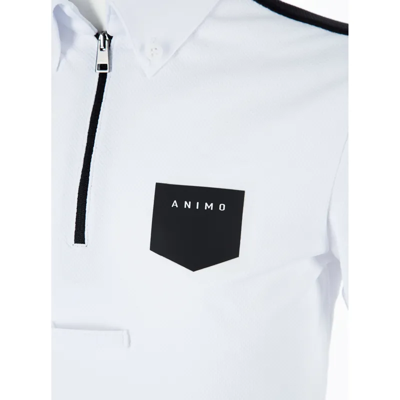 Animo Ancora Junior Boys Short Sleeve Competition Shirt - Bianco White-1