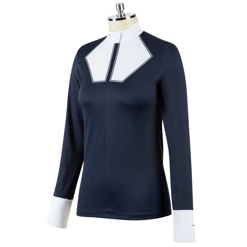 Animo Belford Ladies Long Sleeve Competition Shirt - Blu Navy