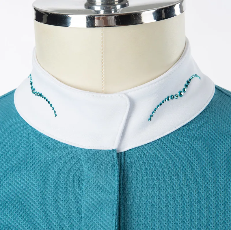Animo Branche Ladies Short Sleeve Competition Shirt - Larimar Blue-1