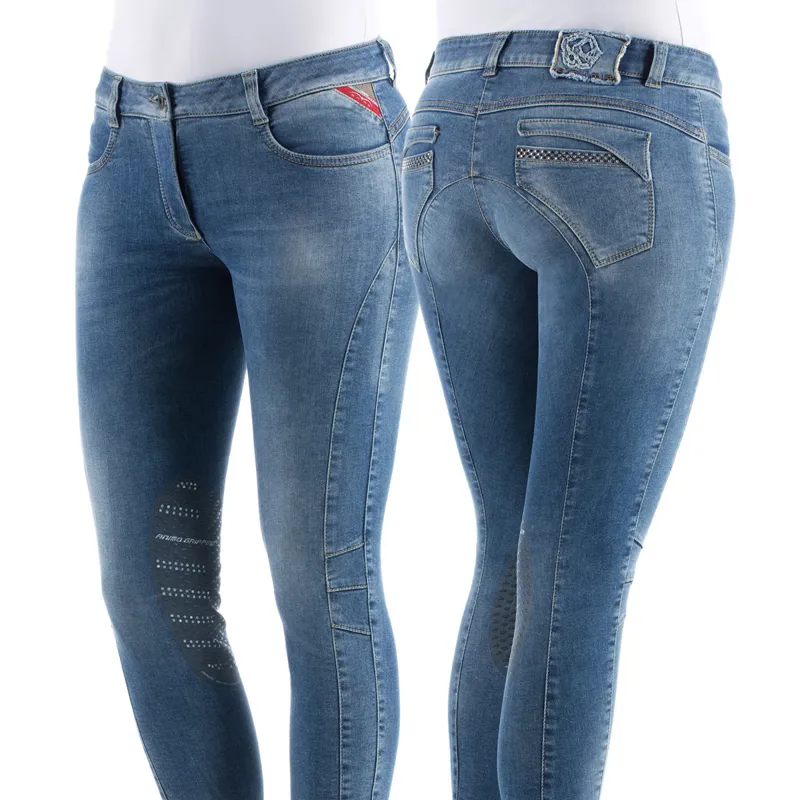 Animo Nullo Knee Grip Ladies Denim Breeches - 421 Shade