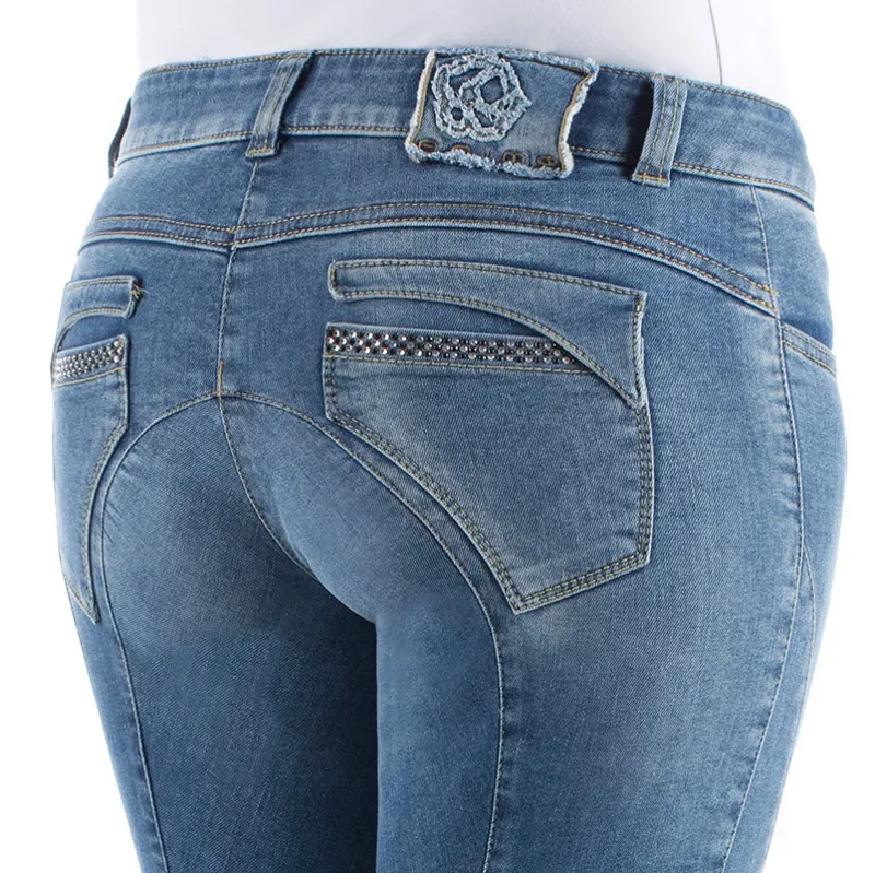 Animo Nullo Knee Grip Ladies Denim Breeches - 421 Shade-1