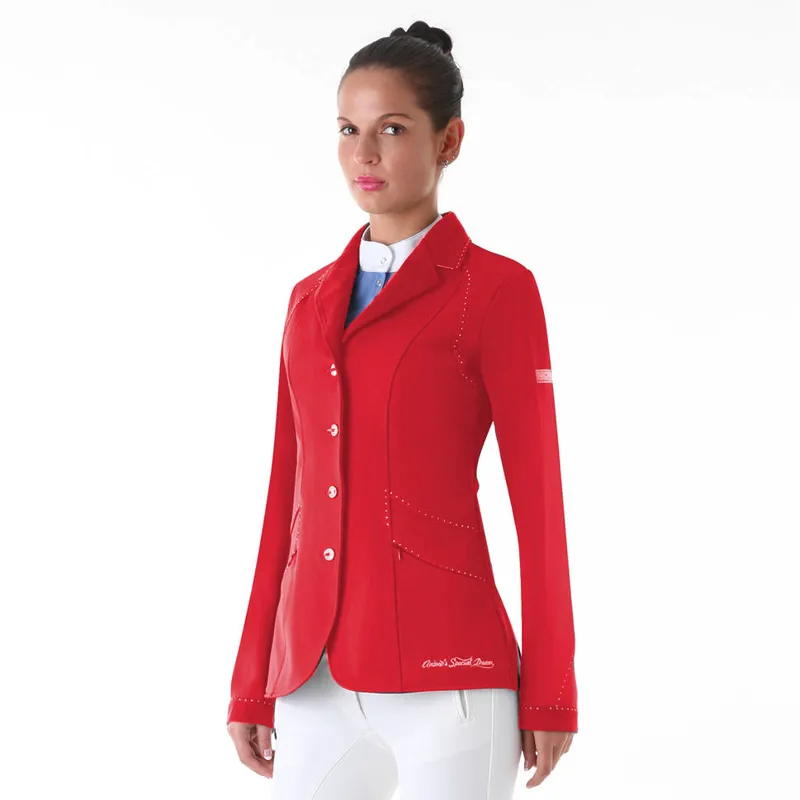 red showjumping jacket