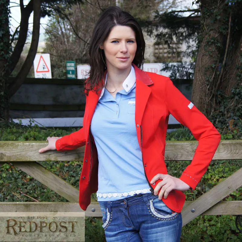 Animo Leon Ladies Competition Jacket - Tomato Red-3