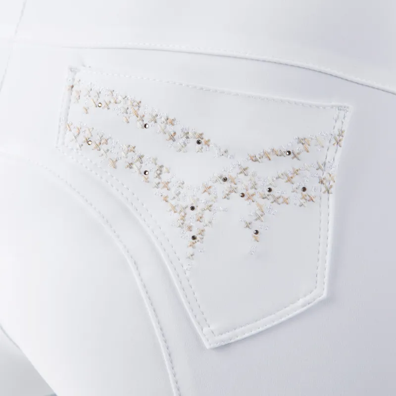 Animo Nuuk Full Grip Ladies Competition Breeches - Bianco White