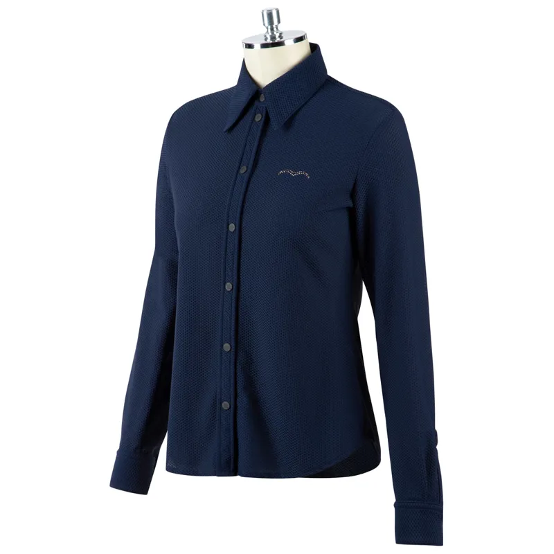 Animo Persia Long Sleeve Ladies Blouse - Ombra Blue