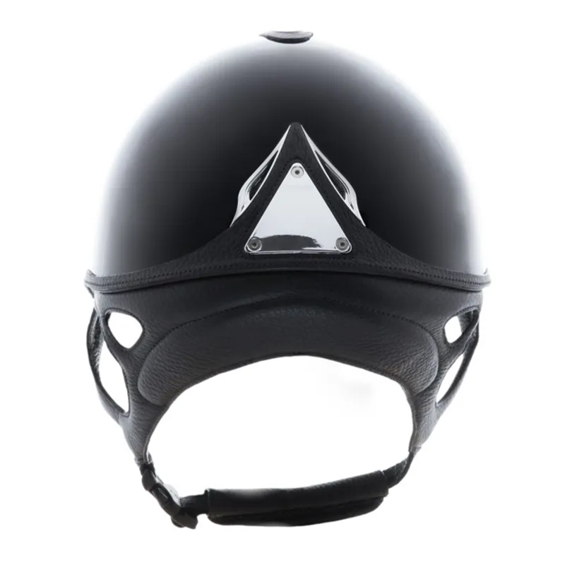 Antares Premium Glossy Riding Hat - Black/Black-3