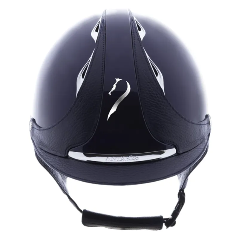Antares Premium Glossy Riding Hat - Blue/Blue-5