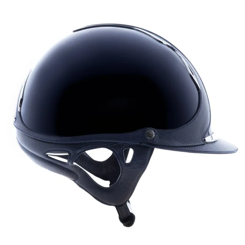 Antares Premium Glossy Riding Hat - Blue/Blue-4