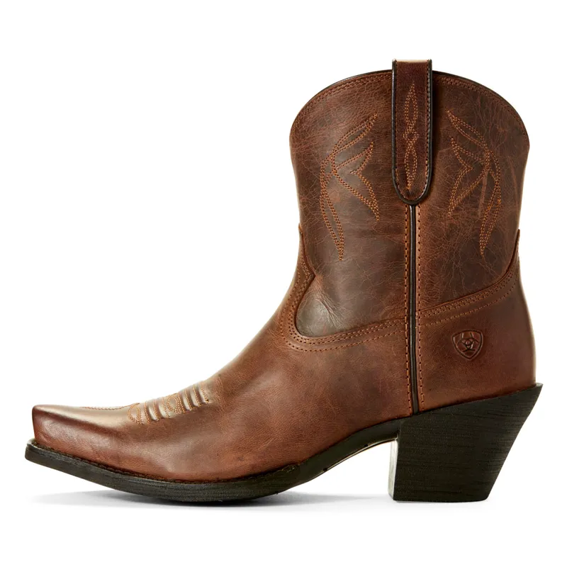Ariat Lovely Ladies Short Western Boots - Sassy Brown-2