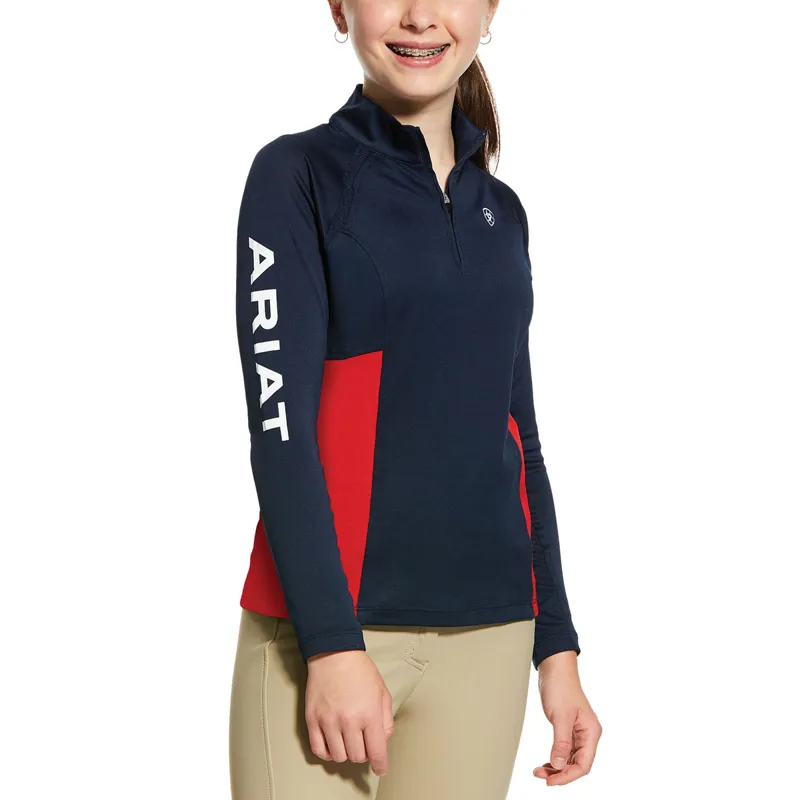 Ariat Team Sunstopper 2.0 Youth Base Layer - Navy