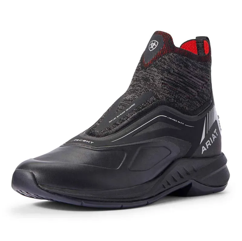 Ariat Ascent Ladies Paddock Boots - Black/Red