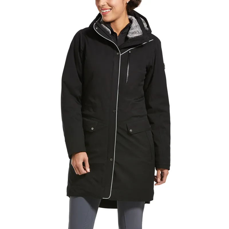 Ariat Tempest Ladies Waterproof Insulated Ladies Parka Jacket - Black
