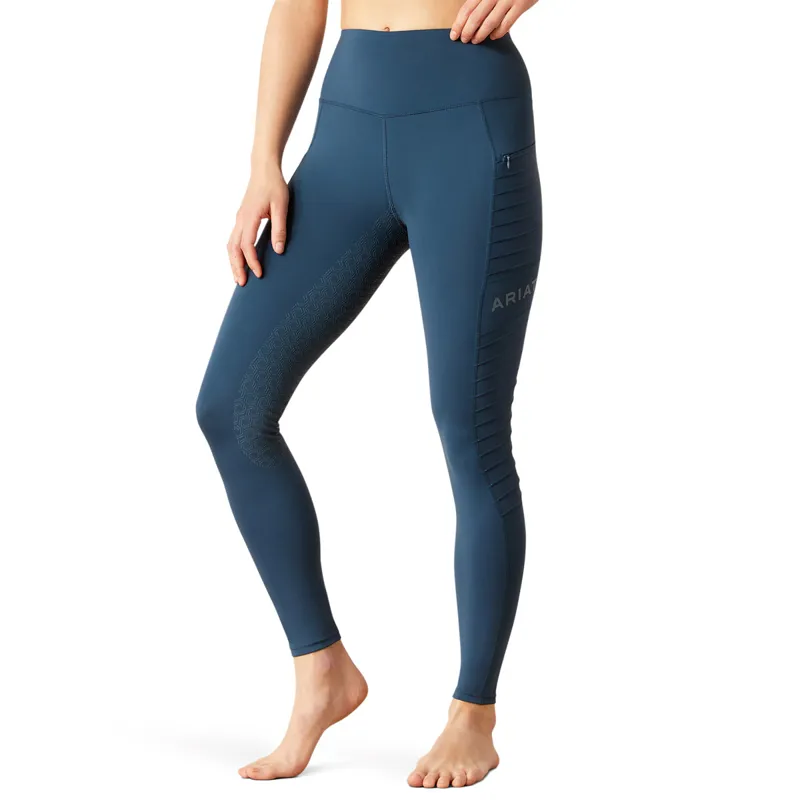 Ariat EOS MOTO Full Grip Ladies Riding Tights - Deep Petroleum