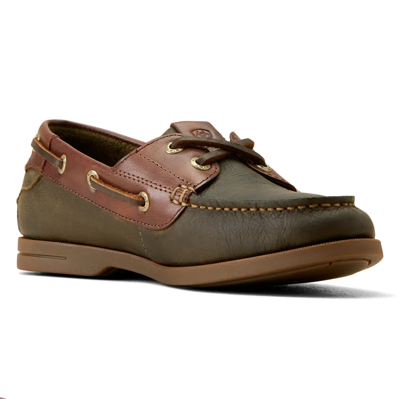 Ariat Antigua Ladies Deck Shoes - Olive Night-1