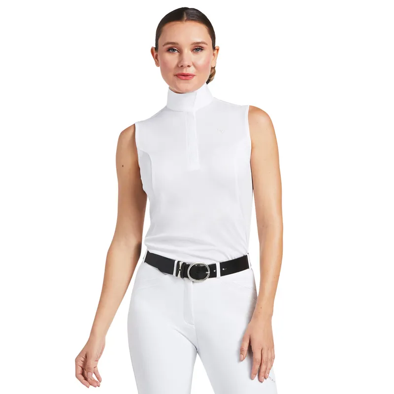 Ariat Aptos Ladies Sleeveless Show Shirt - White