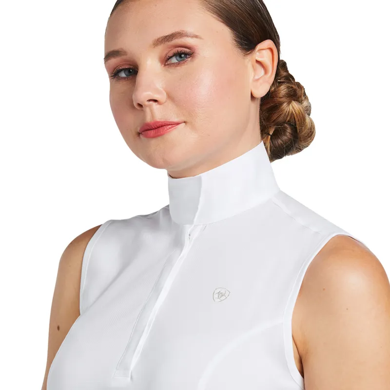 Ariat Aptos Ladies Sleeveless Show Shirt - White-2