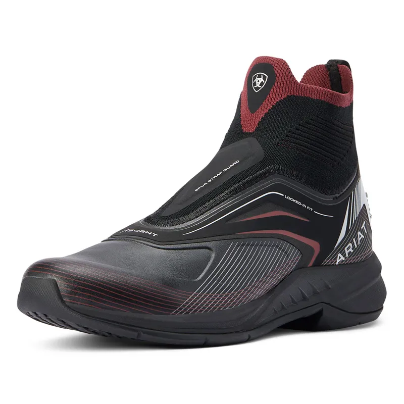 Ariat Ascent H2O Ladies Paddock Boots Black/Burgundy