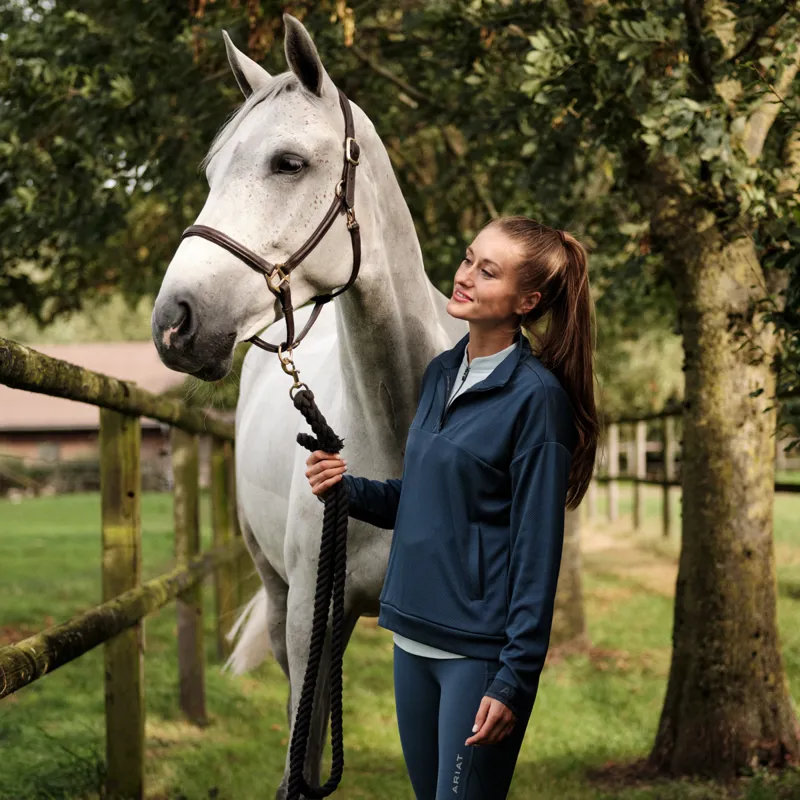 Ariat Breathe 1/4 Zip Ladies Base Layer - Sky Ride-5