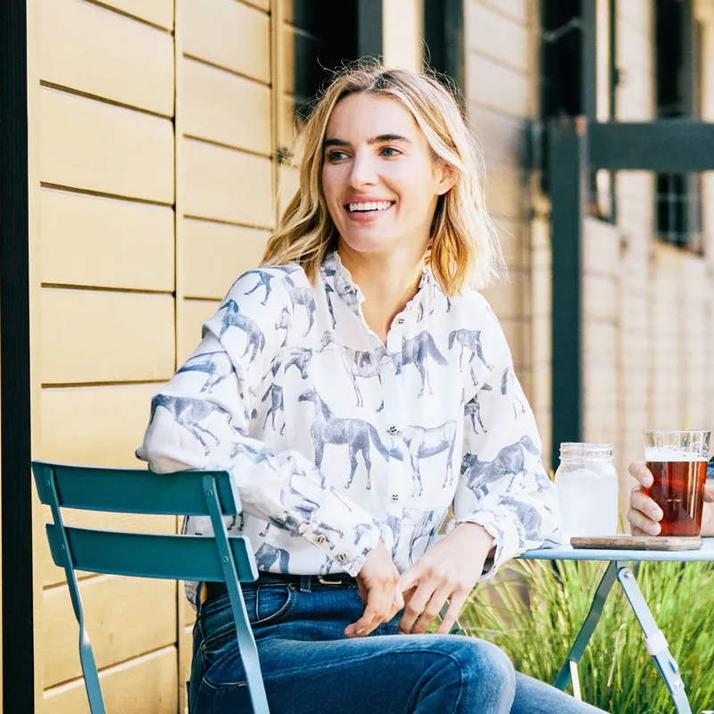 Ariat Country Clarion Ladies Blouse - In Hand Print-4