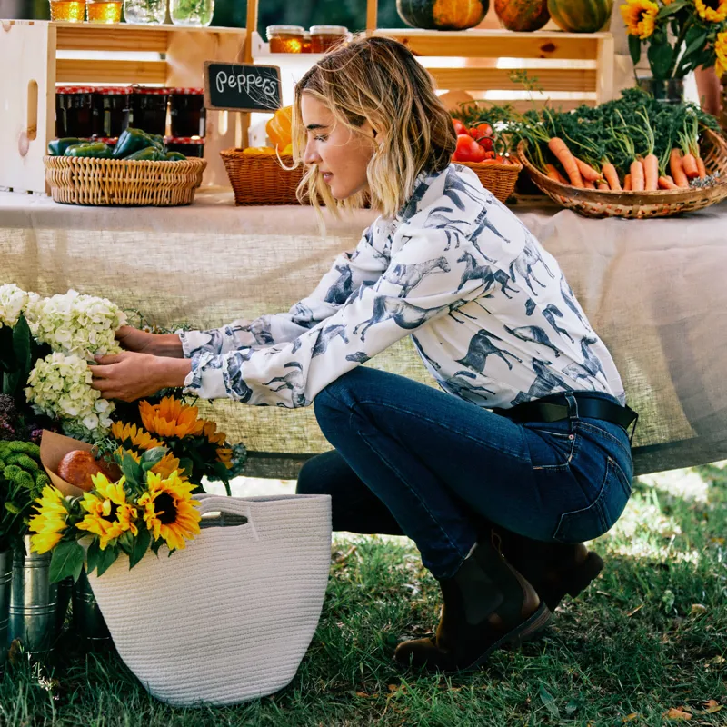Ariat Country Clarion Ladies Blouse - In Hand Print-8
